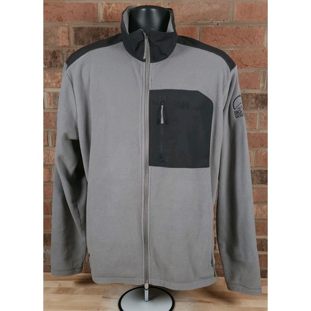 Helly‎ Hansen Daybreaker Block Fleece Mens XL Jacket Gray Big Sky Montana